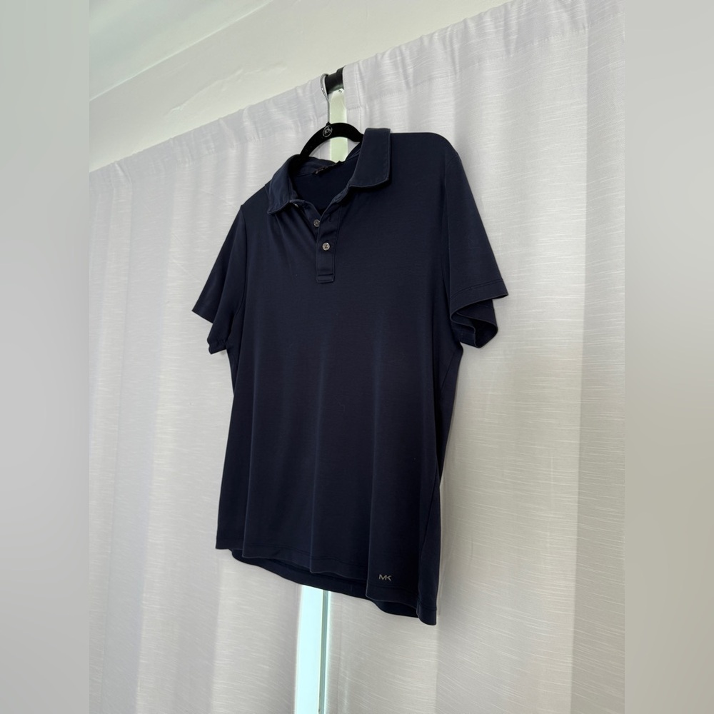 Michael Kors Midnight Navy Cotton Polo Shirt | Classic Slim Fit | Men’s Size M - Picture 4 of 8